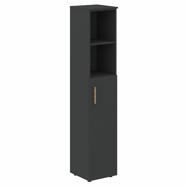 Шкаф колонка с глухой средней дверью и топом Skyland FHC 40.6(R) черный графит/черный графит 404х429х1983