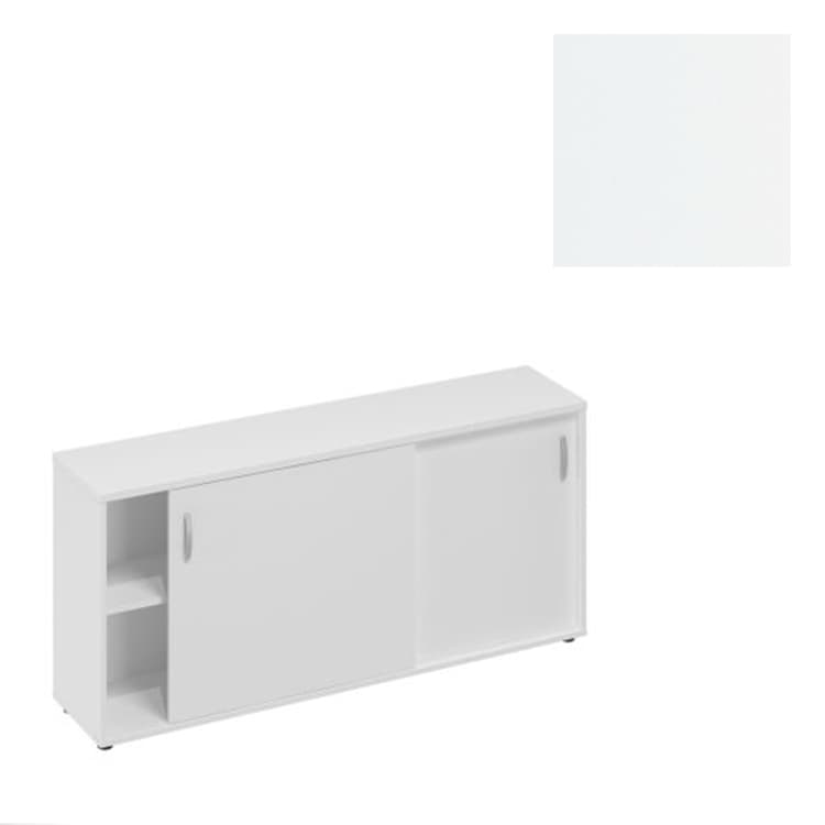 Шкаф-купе низкий (для 2-х столов 80) Юнитекс А4 (164.4x36.4x75.6) А4 332 БП белый премиум