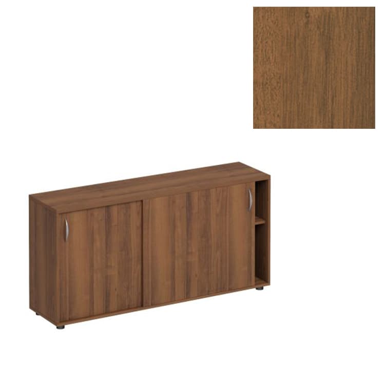 Шкаф-купе низкий Юнитекс Комфорт К.523 ОФ (154x38x75) французский орех