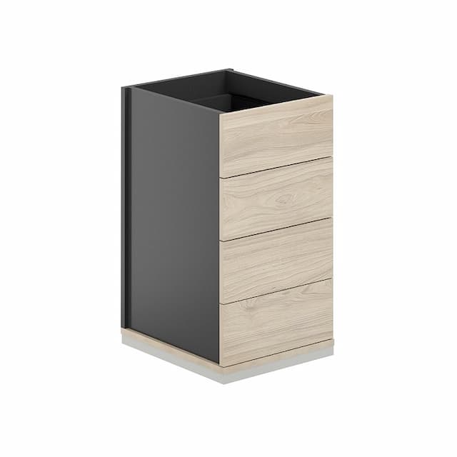 Тумба приставная с 4 ящиками метабоксами, с замком Norden Allegro AG.282.AN.AR.AR без топа