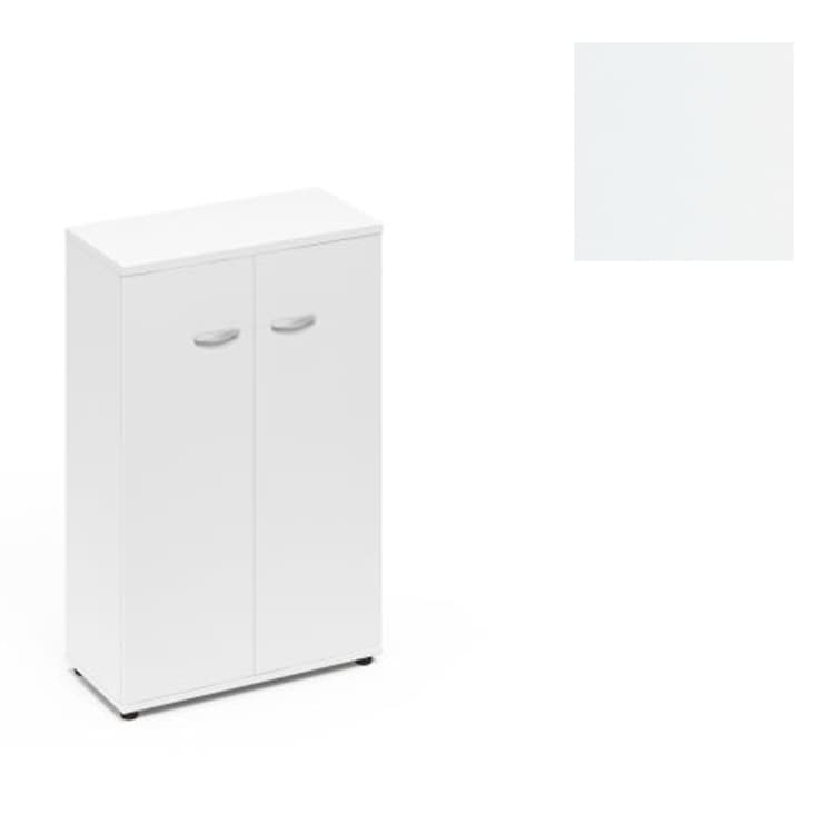 Шкаф средний закрытый Юнитекс А4 (78x36.4x119.4) А4 9364 БП белый премиум