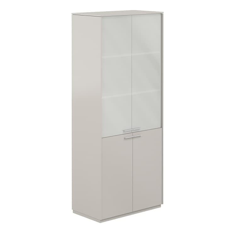 Шкаф высокий с распашными стеклянными фасадами Norden Атлас NZ-0351.GS.GS