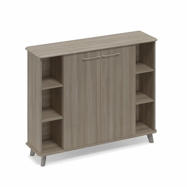 Шкаф средний полузакрытый греденция Юнитекс ТМ 342 ВЛ/ВЛ/ВЛ вяз либерти