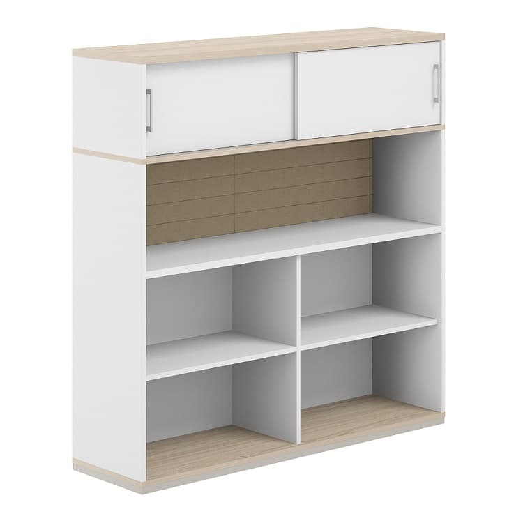 Стеллаж-комбо 1438 односторонний Norden Allegro AG.252.330.662.BG с антресолью и экраном тканевым высоким