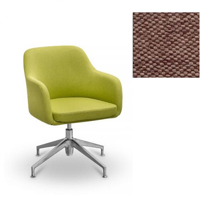 Кресло посетителя Юнитекс Lazy ткань Bahama коричневая