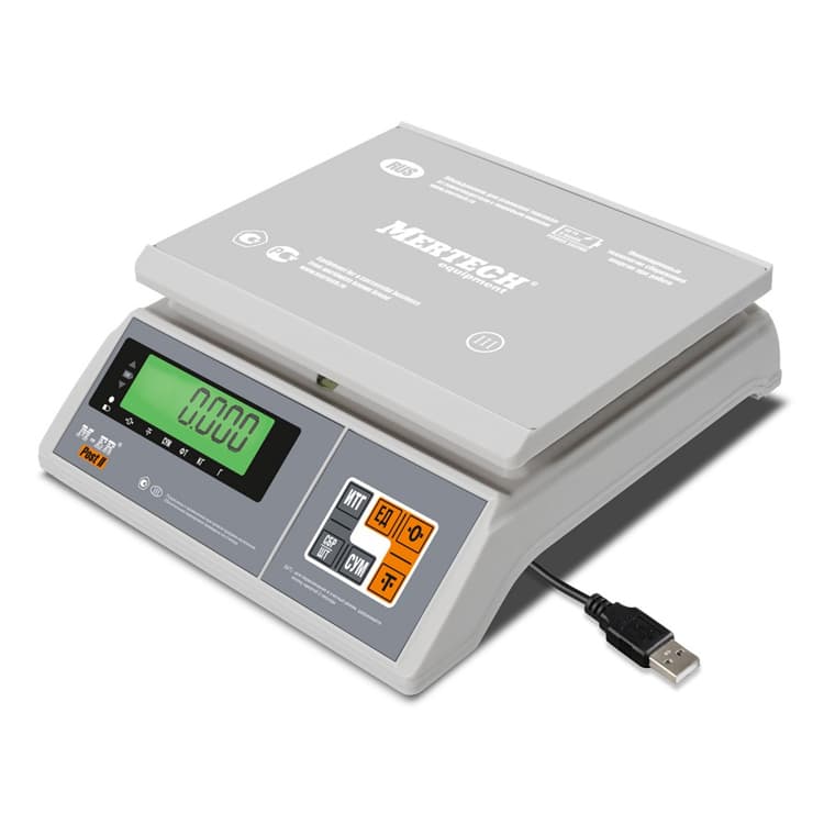 Фасовочные настольные весы MERTECH M-ER 326 AFU-15.1 "Post II" LCD USB-COM